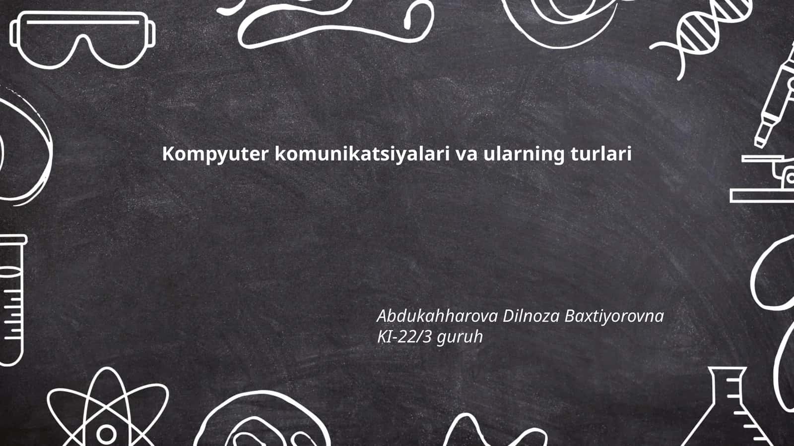Kompyuter komunikatsiyalari va ularning turlari 1