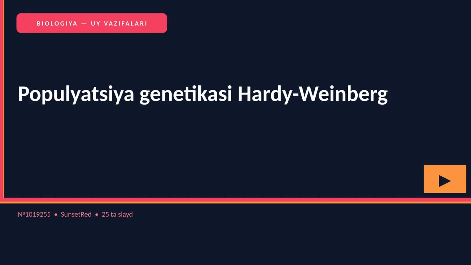 BIOLOGIYA — UY VAZIFALARI 1