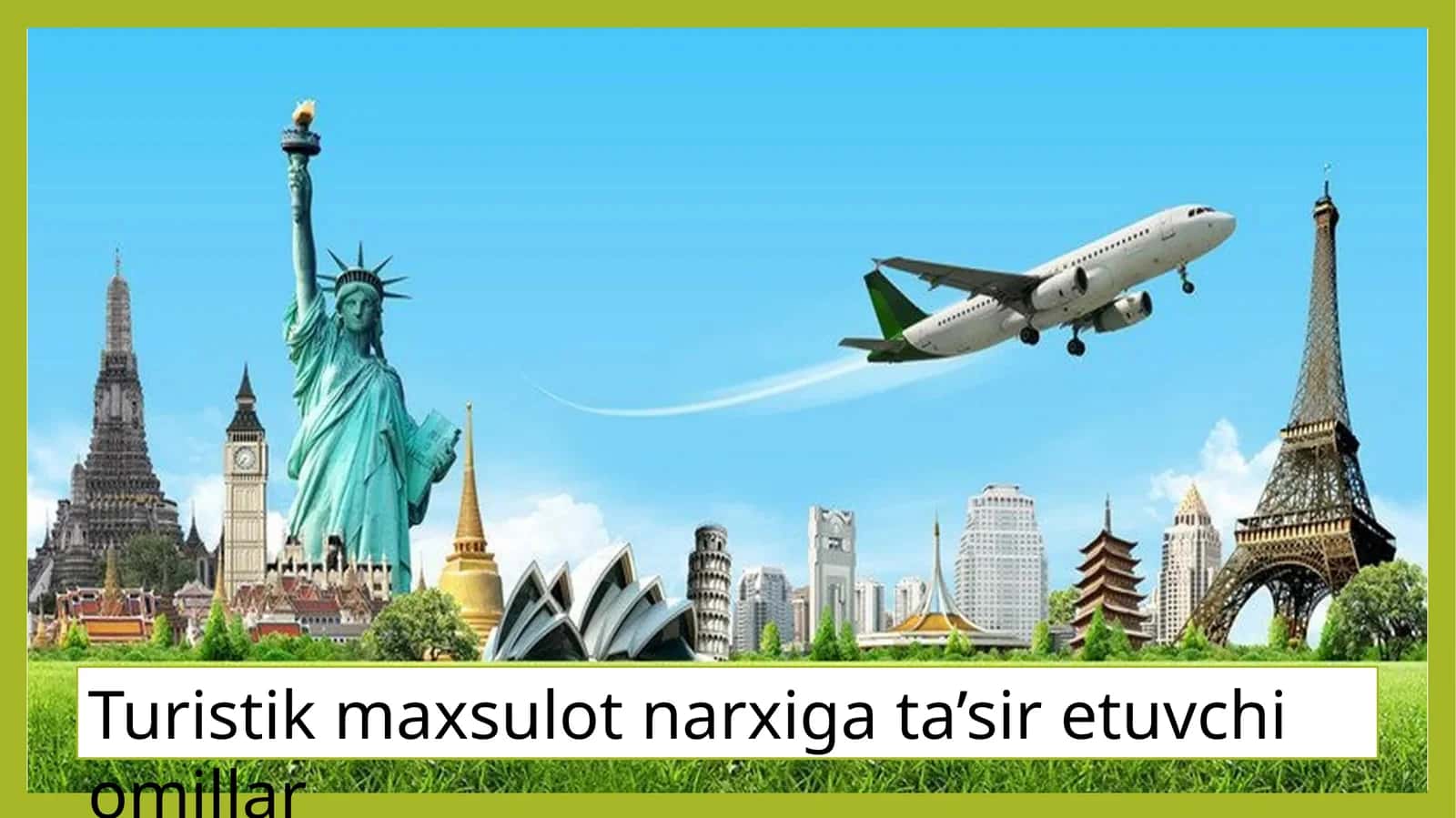 Turistik maxsulotning narxi 1