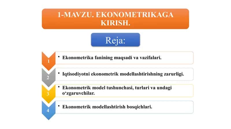 Ekonometrikaga kirish 1