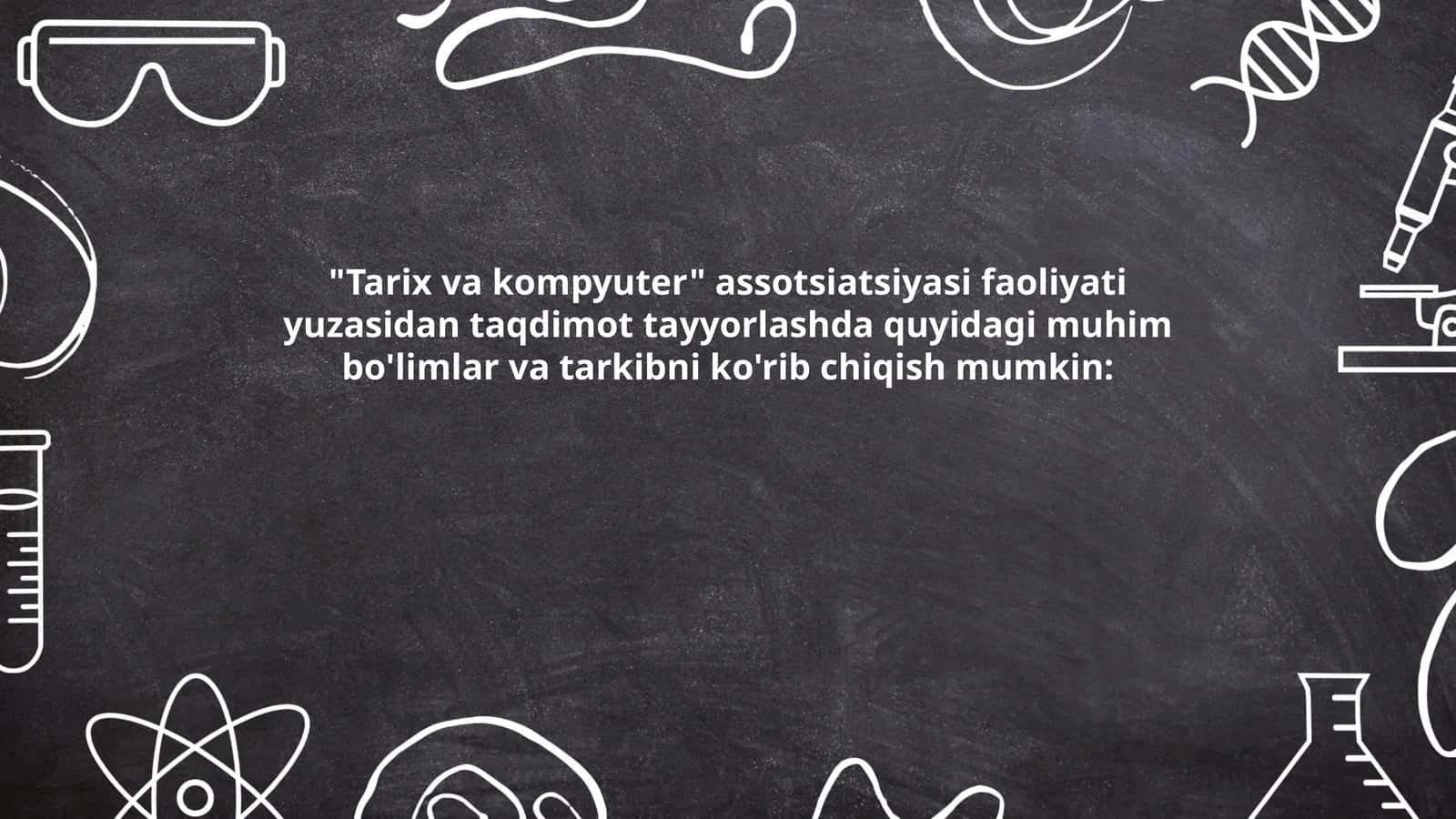 Tarix va kompyuter assotsiatsiyasi faoliyati 1