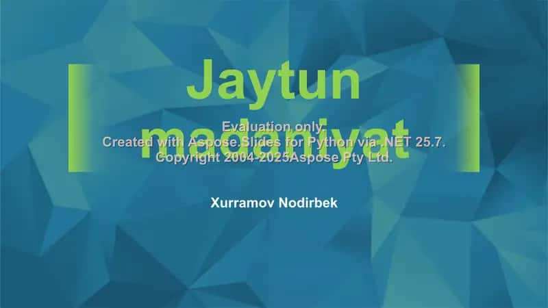 Jaytun madaniyat 1