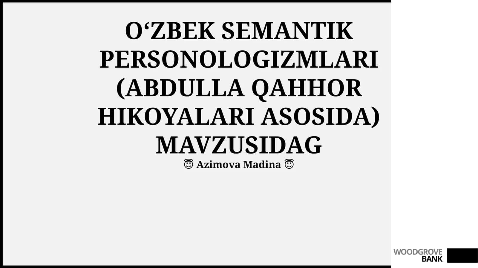 O‘ZBEK SEMANTIK PERSONOLOGIZMLARI 1