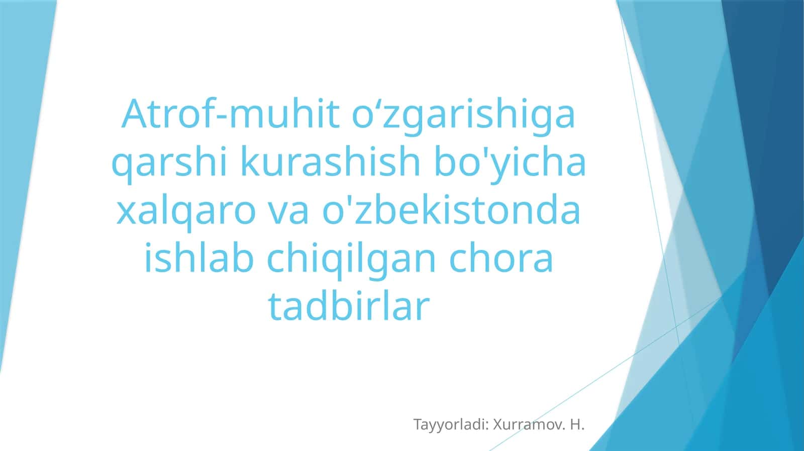 Xalqaro xaridlar va O'zbekistonda amalga oshirilayotgan ishlar 1