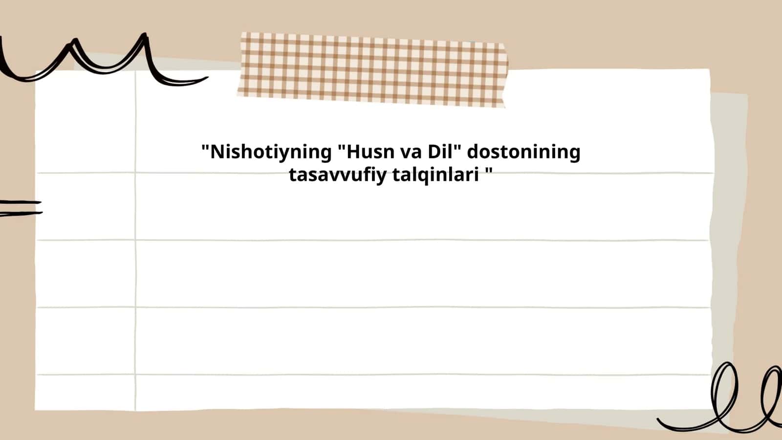 "Husn va Dil" dostonining tasavvufiy talqinlari 1