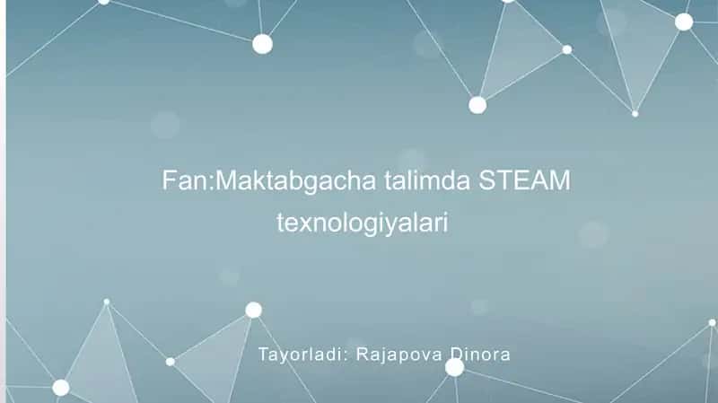STEM ta'limini rivojlantirish video-seminari 1