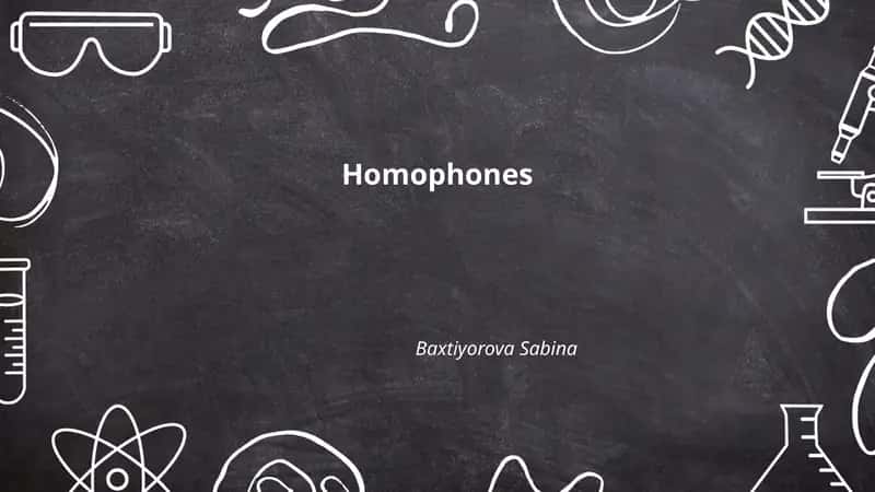Homophones 1