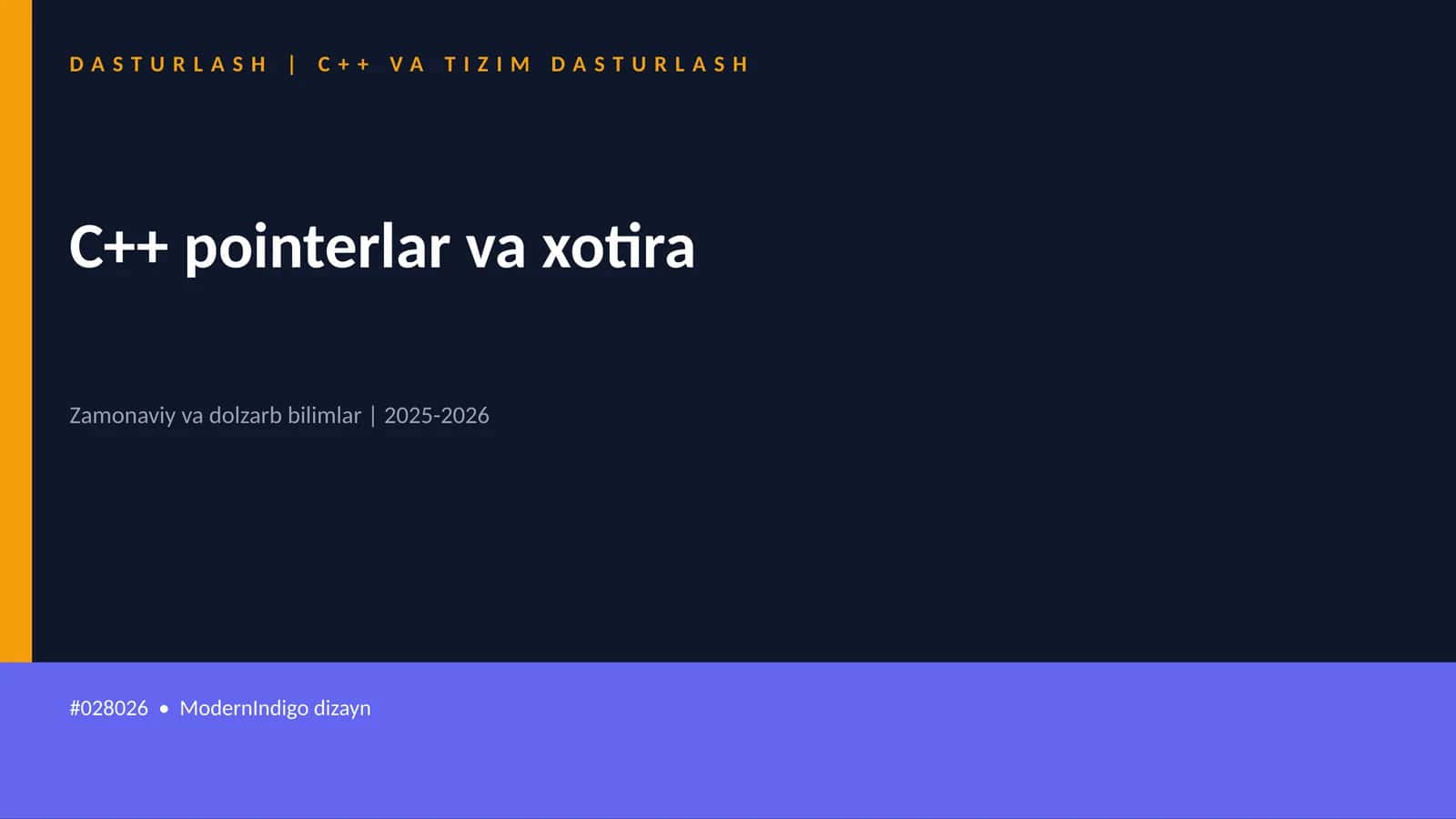 C++ VA TIZIM DASTURLASH 1