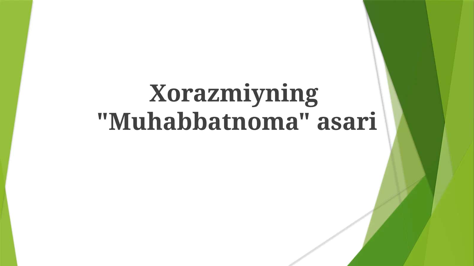 "Muhabbatnoma" asari 1
