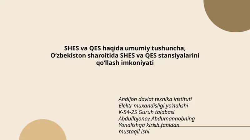 Elektr muxandisligi yo’nalishi 1