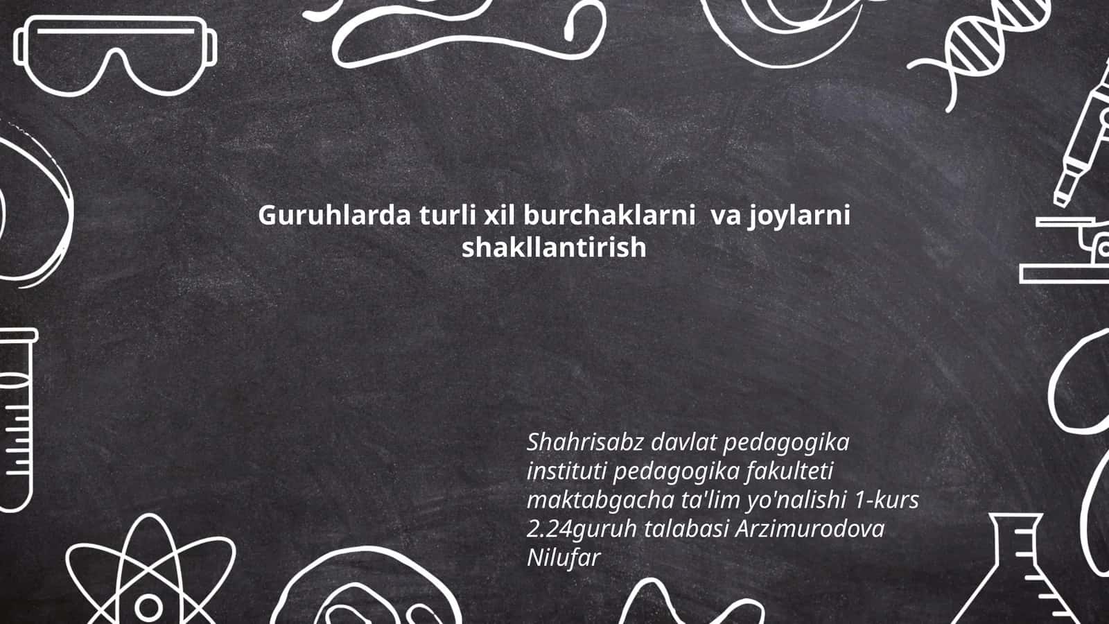 Turli xil burchaklarni va joylarni shakllantirish 1