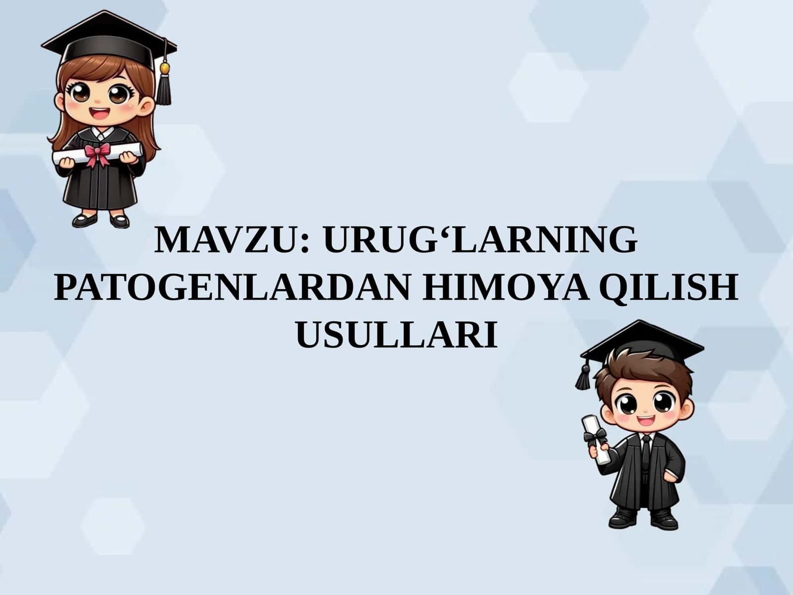 URUG‘LARNING PATOGENLARDAN HIMOYA QILISH USULLARI 1