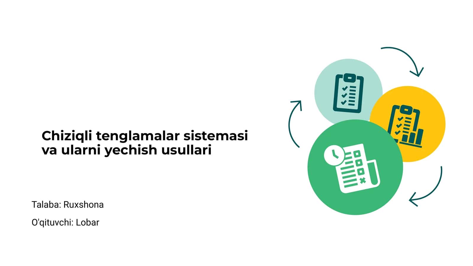 Chiziqli tenglamalar sistemasi va ularni yechish usullari 1