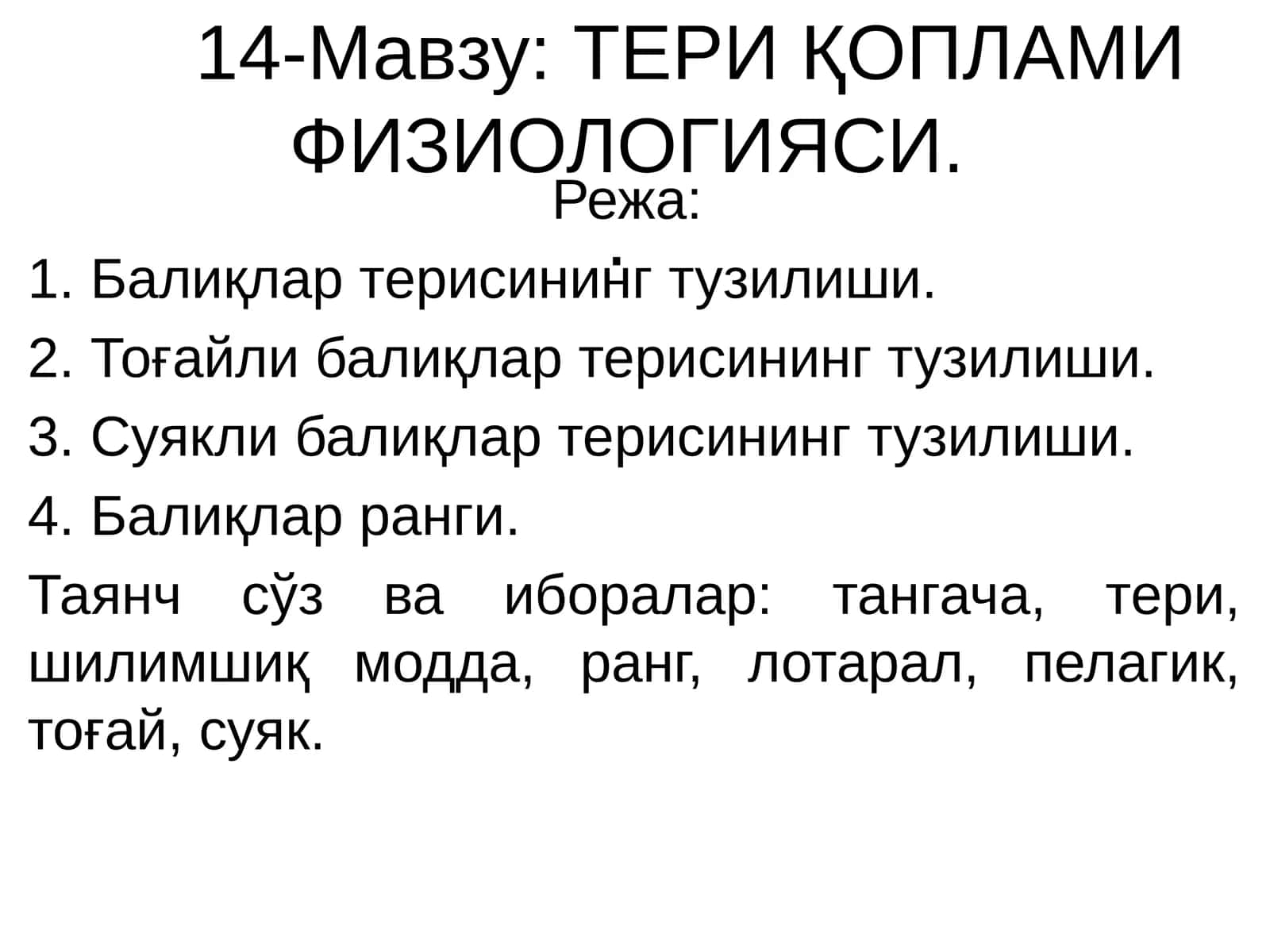 ТЕРИ ҚОПЛАМИ ФИЗИОЛОГИЯСИ 1