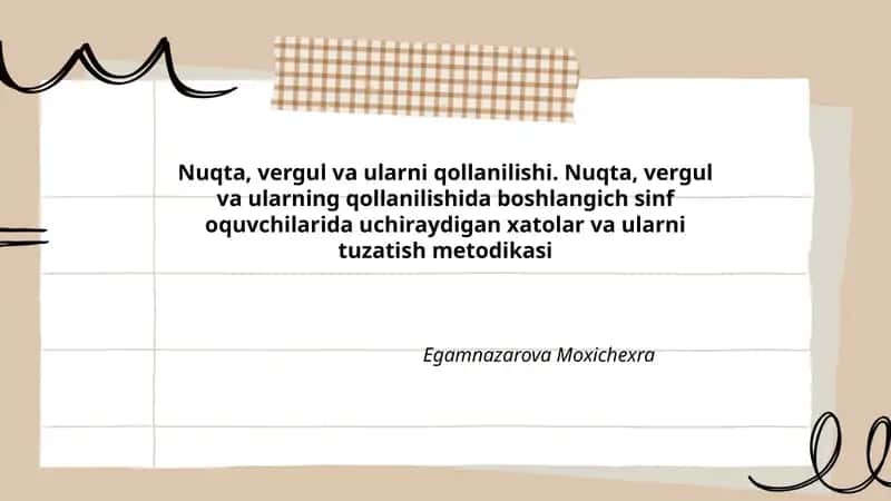 Nuqta, vergul va ularni qollanilishi 1