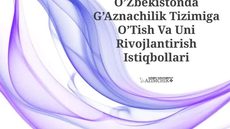 O’Zbekistonda G’Aznachilik Tizimiga O’Tish Va Uni Rivojlantirish Istiqbollari