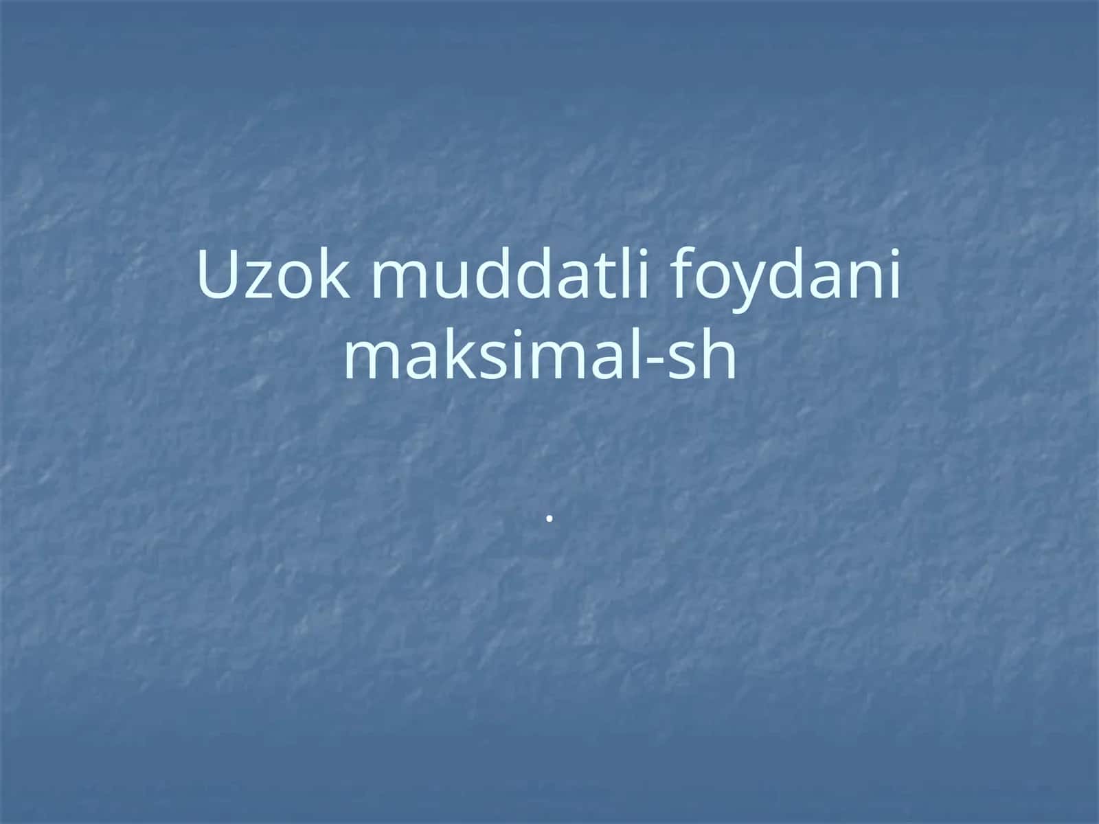 Kiymat va tannarx nazariyasi 1