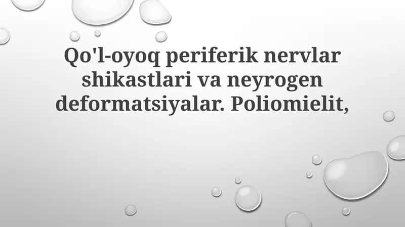 Ekstremitalar periferik nervlarining jarohatlari va neyrogen deformatsiyalari 1