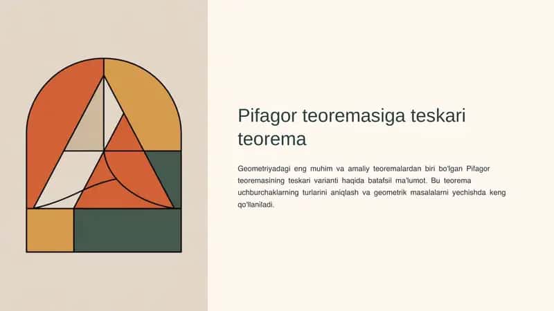 Pifagor teoremasiga teskari teorema 1