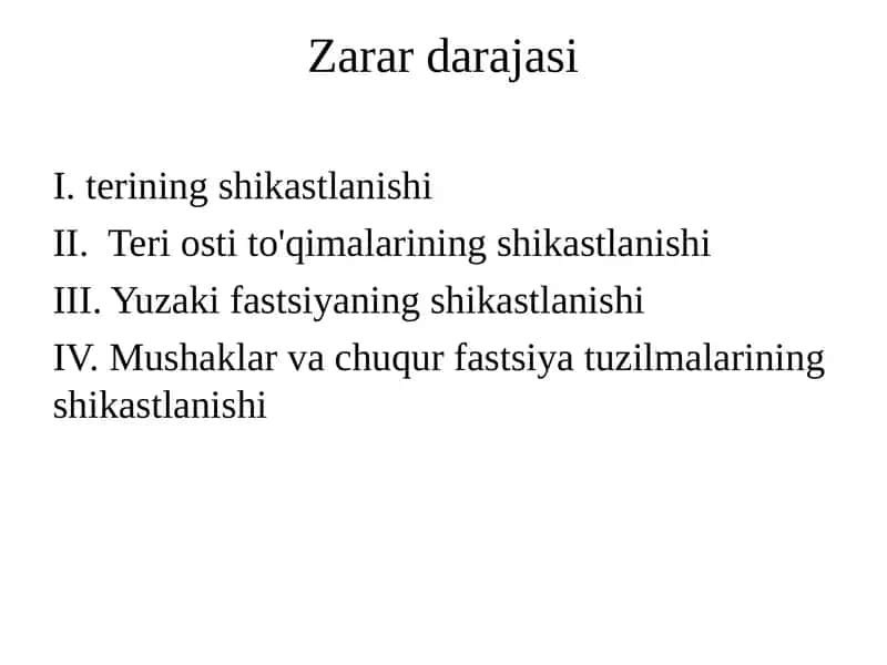 Zarar darajasi 1