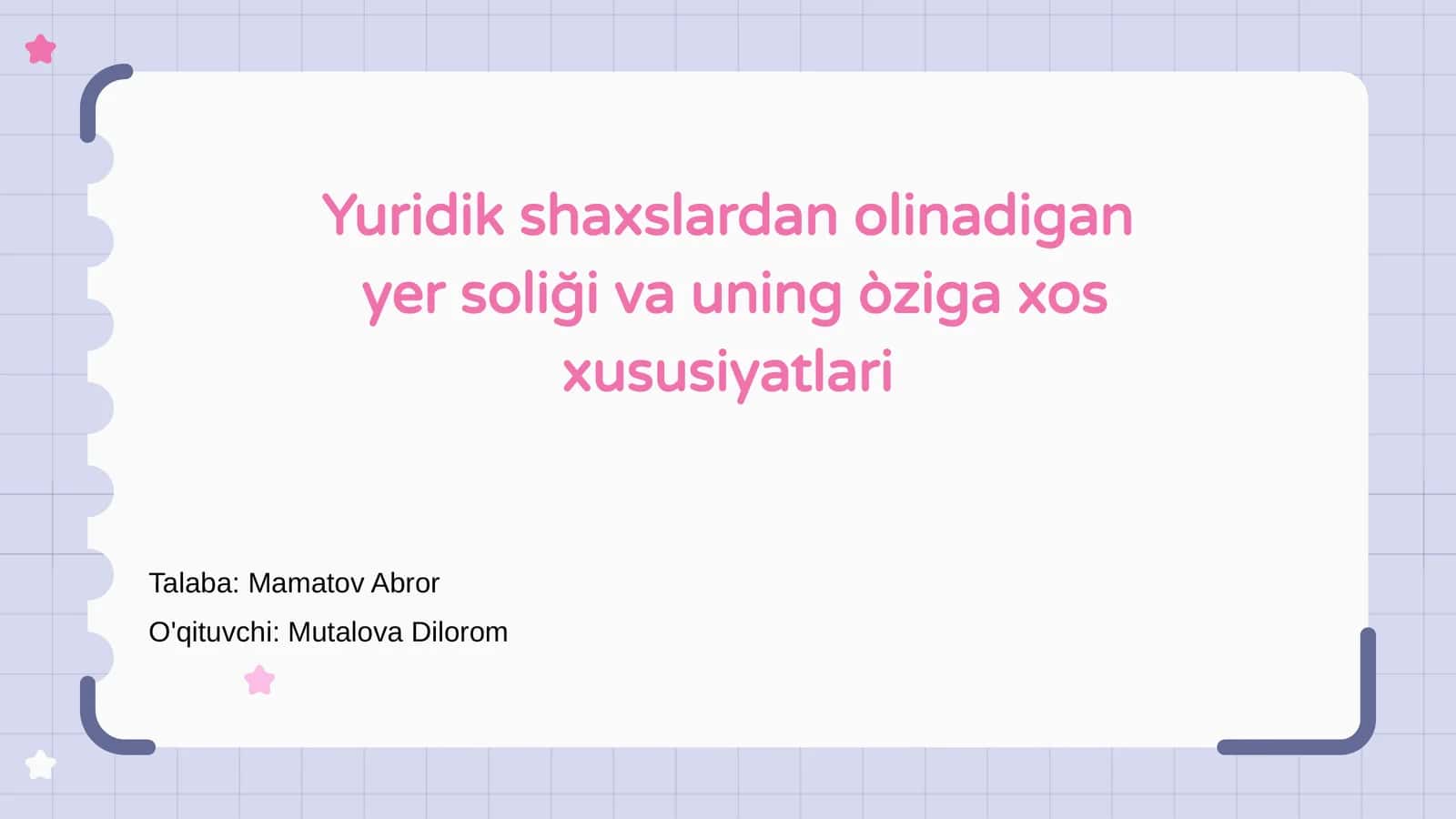 Yer soliği va uning òziga xos xususiyatlari 1