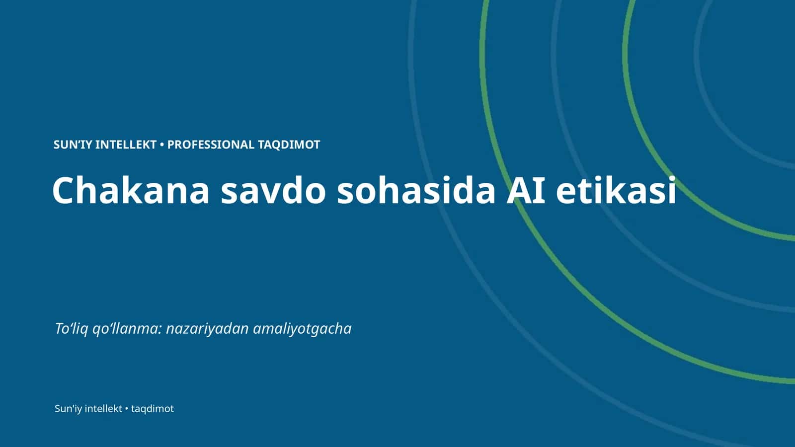 SUNʼIY INTELLEKT • PROFESSIONAL TAQDIMOT 1
