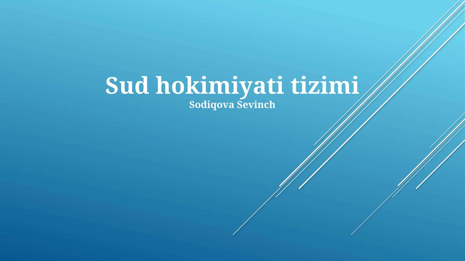 Sud hokimiyati tizimi 1
