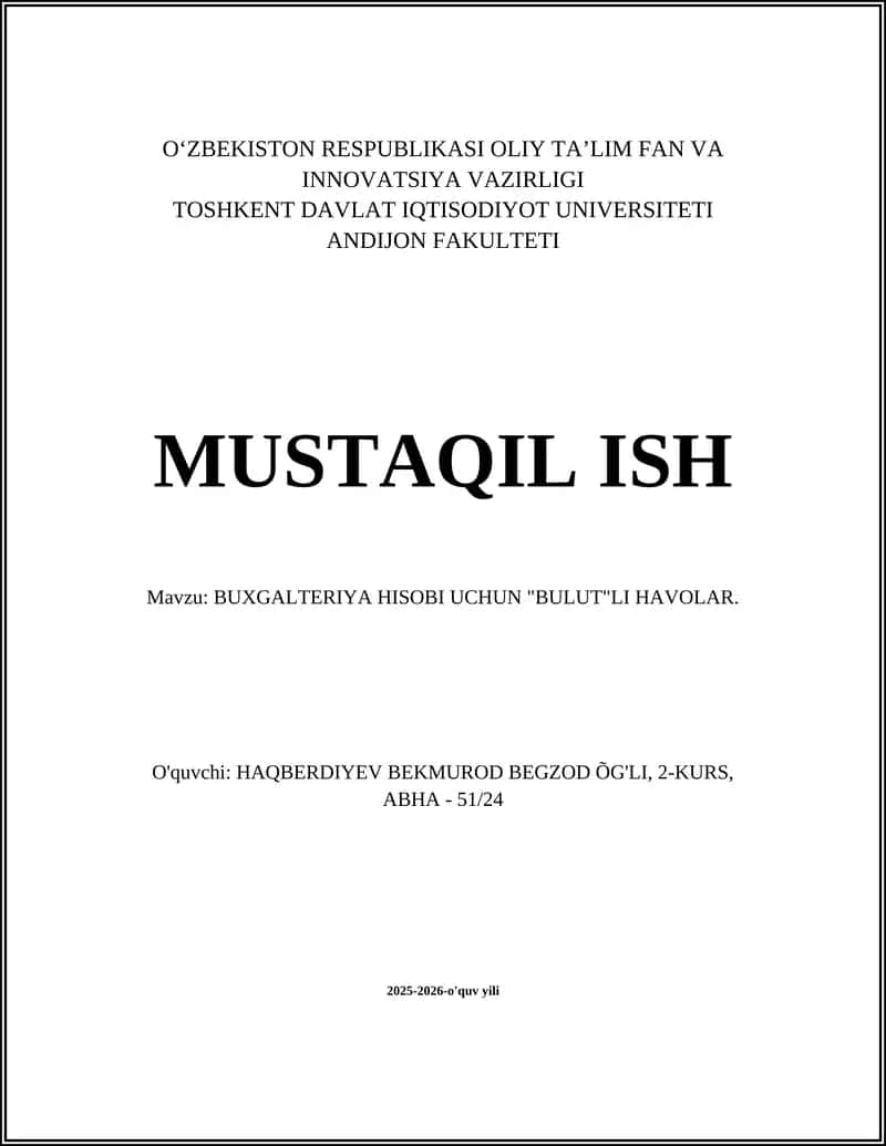 Bulutli Buxgalteriya Tizimlari 1