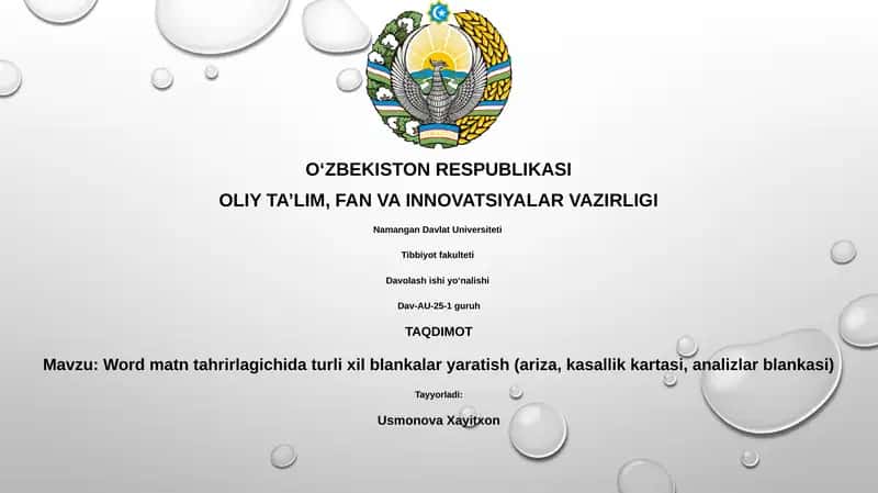 Word matn tahrirlagichida turli xil blankalar yaratish 1