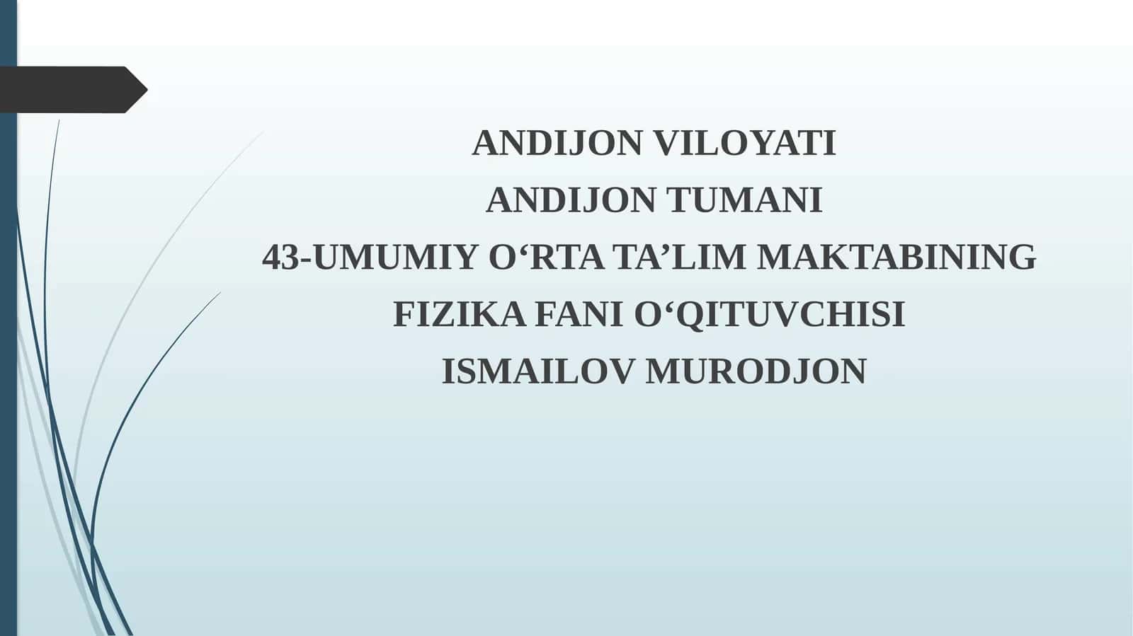 11-sinf Fizika fanidan Ultrabinafsha nurlanish. Infraqizil nurlanish. Rentgen nurlanish va uning tadbiqi dars ishlanma 1