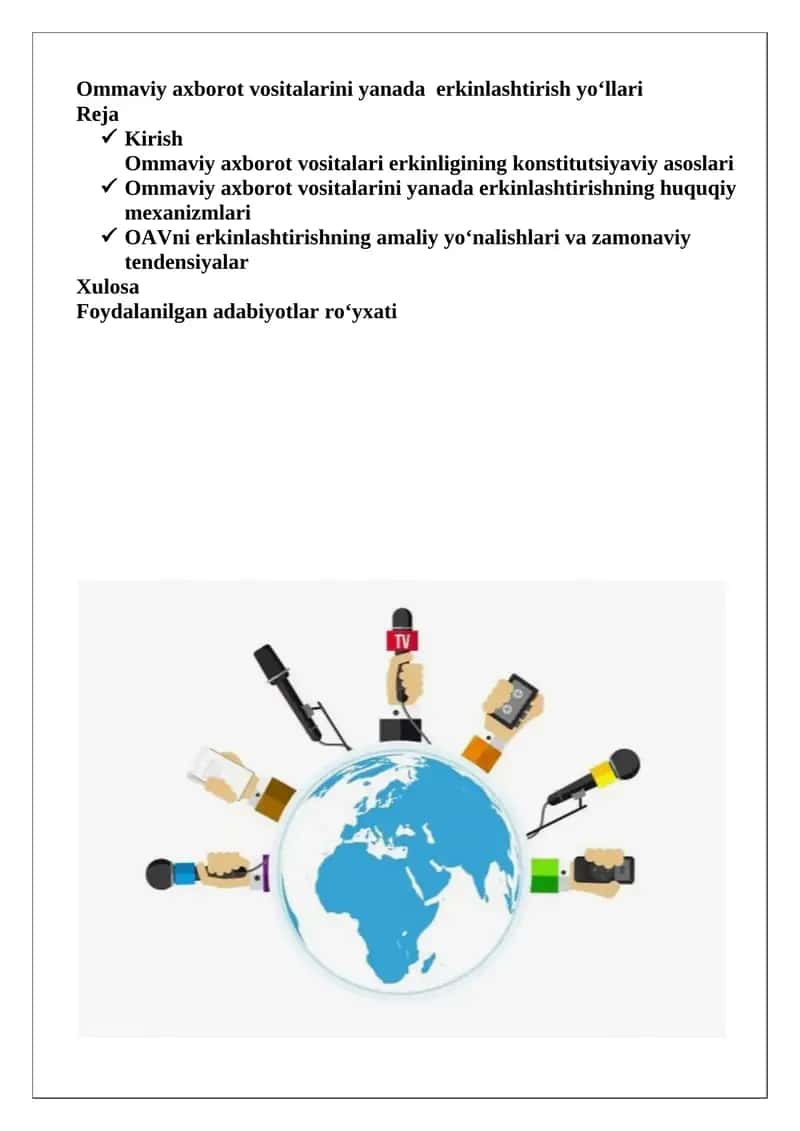 Ommaviy axborot vositalari erkinligi 1
