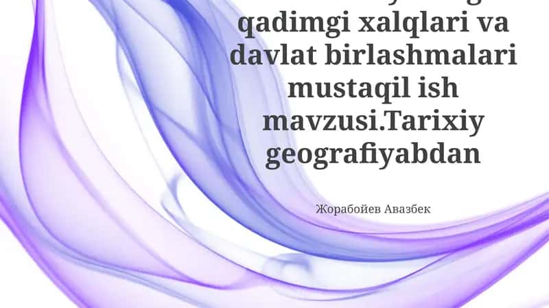 Tarixiy-geografik tahlil 1