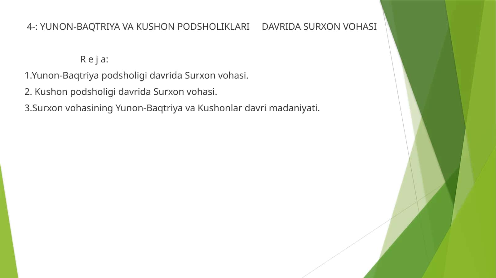 Yunon-Baqtriya va Kushon Podsholiklari Davrida Surxon Vohasi 1