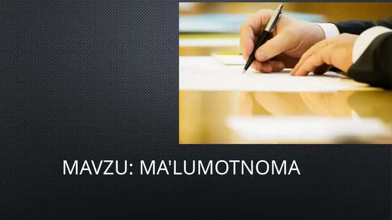 Ma'lumotnoma 1