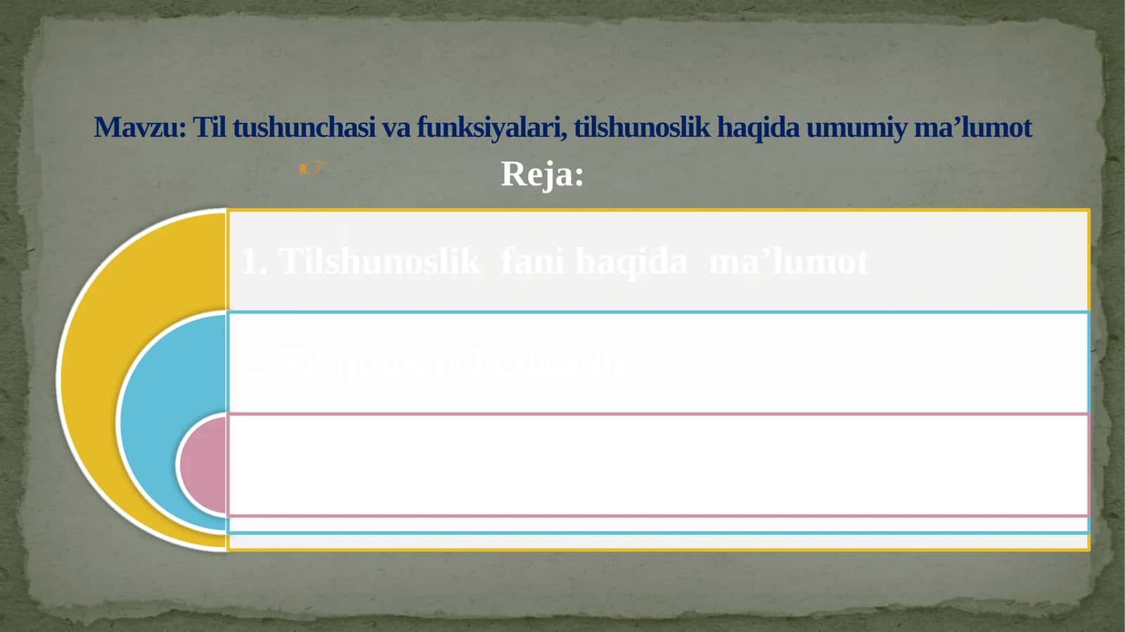 Tilshunoslik Tilshunaslik fanining umumiy va xususiy hodisalari 1