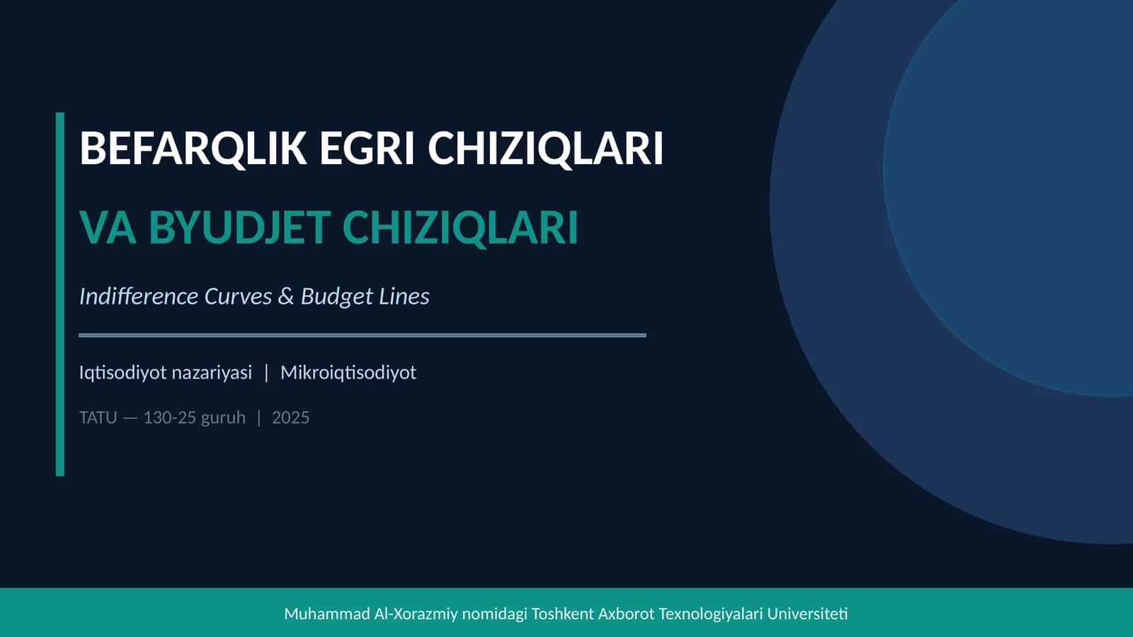 BEFARQLIK EGRI CHIZIQLARI VA BYUDJET CHIZIQLARI 1
