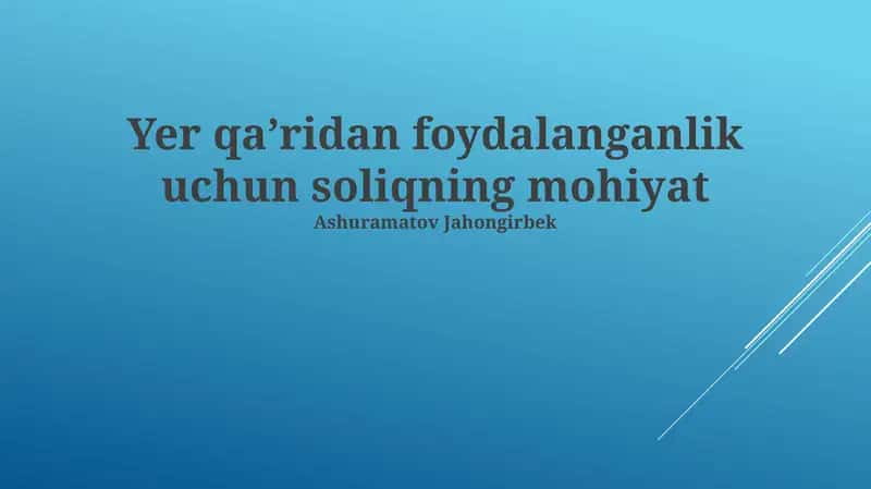 Foydali qazilmalarni qazib olish solig'ining asosiy tushunchalari 1