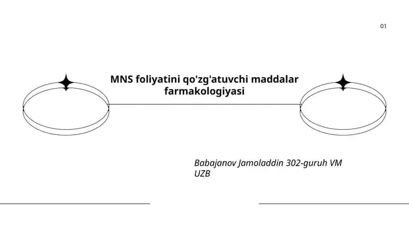 MNS foliyatini qo'zg'atuvchi maddalar farmakologiyasi 1