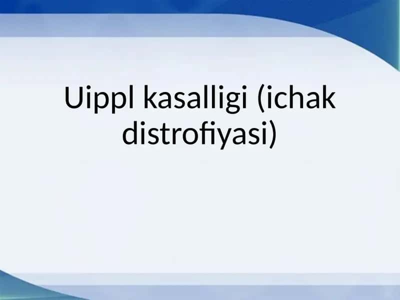 Uippl kasalligi (ichak distrofiyasi) 1
