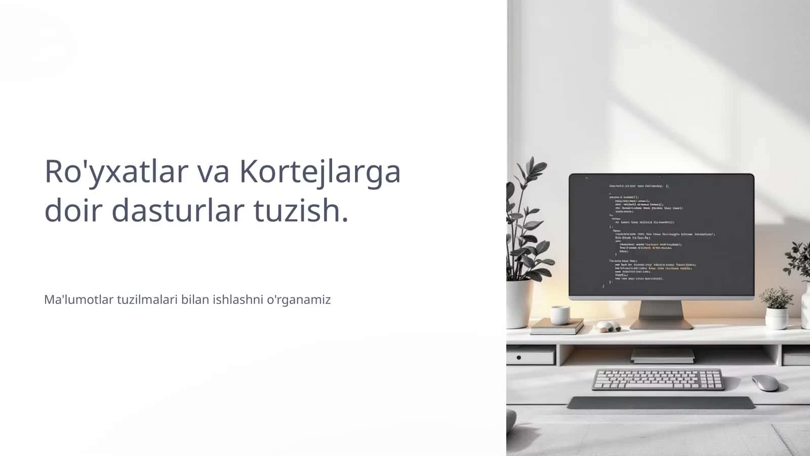 Ma'lumotlar Tuzilmalari Nima? 1