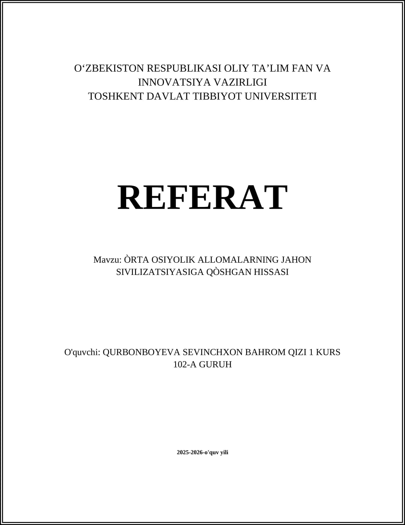 Abu Rayhon Beruniyning matematika, geografiya va tarixga qoʻshgan hissasi 1