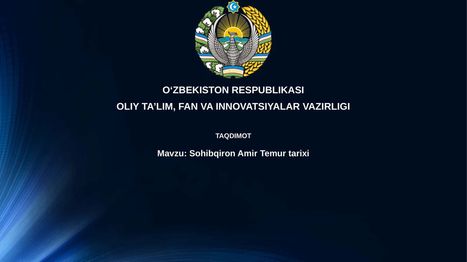 Sohibqiron Amir Temur tarixi 1