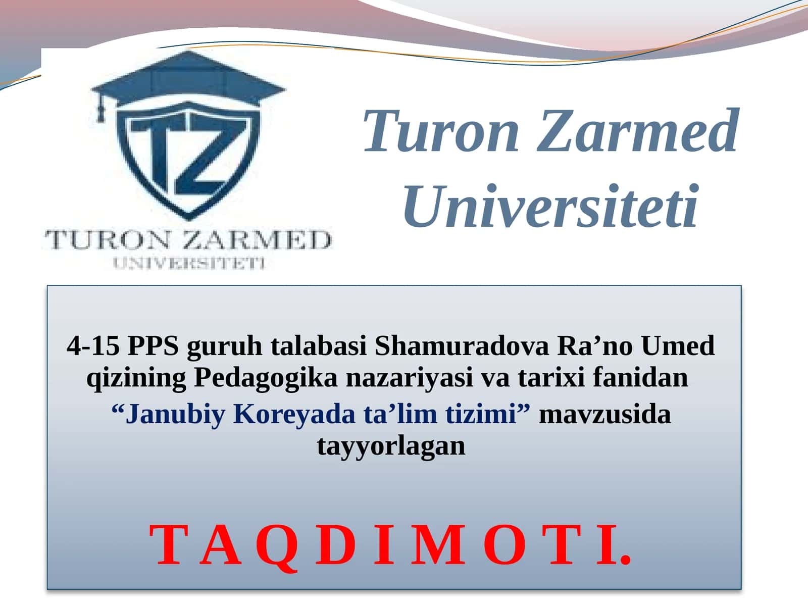 Janubiy Koreyada ta’lim tizimi 1