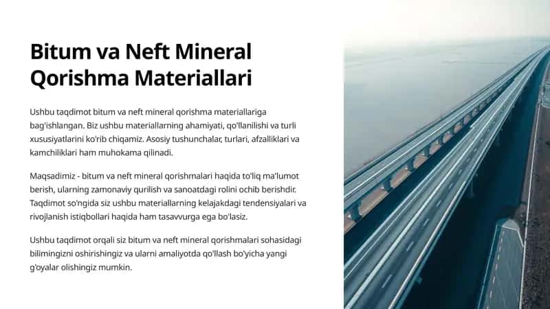 Bitum va Neft Mineral Qorishma Materiallari 1