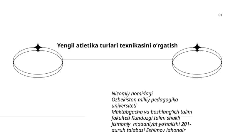 Yengil atletika turlari texnikasini oʻrgatish 1
