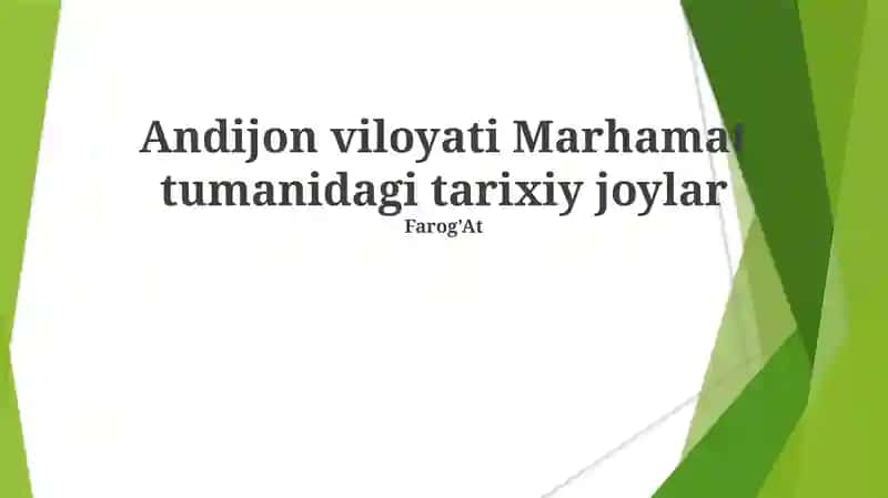 Marg'ilonning Tarixiy Joylari
