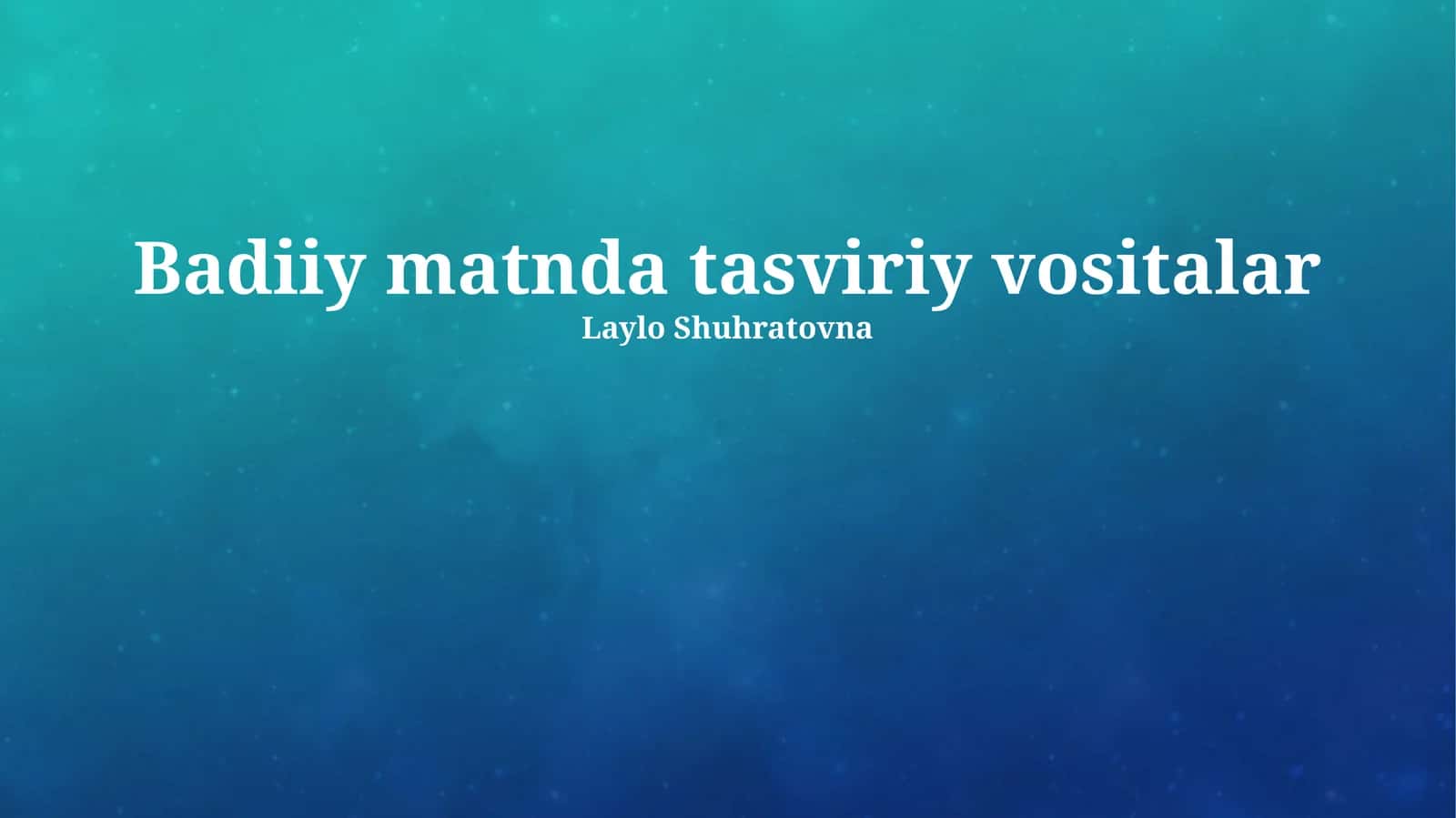 Adabiy Asarlarda Majozlarning Vazifasi 1