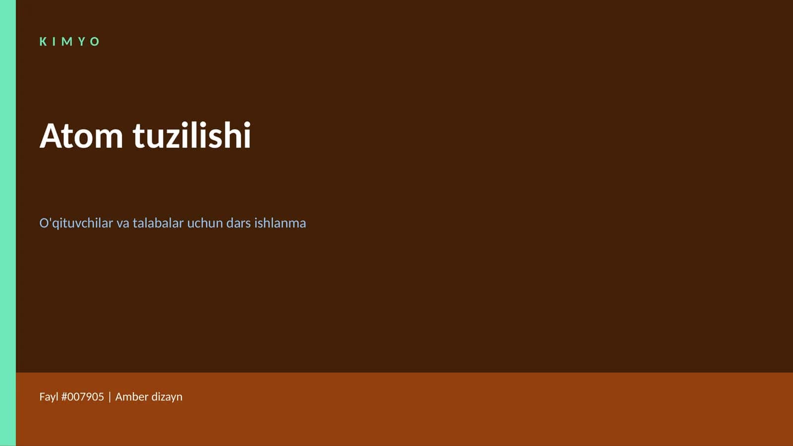 Atom tuzilishi 1