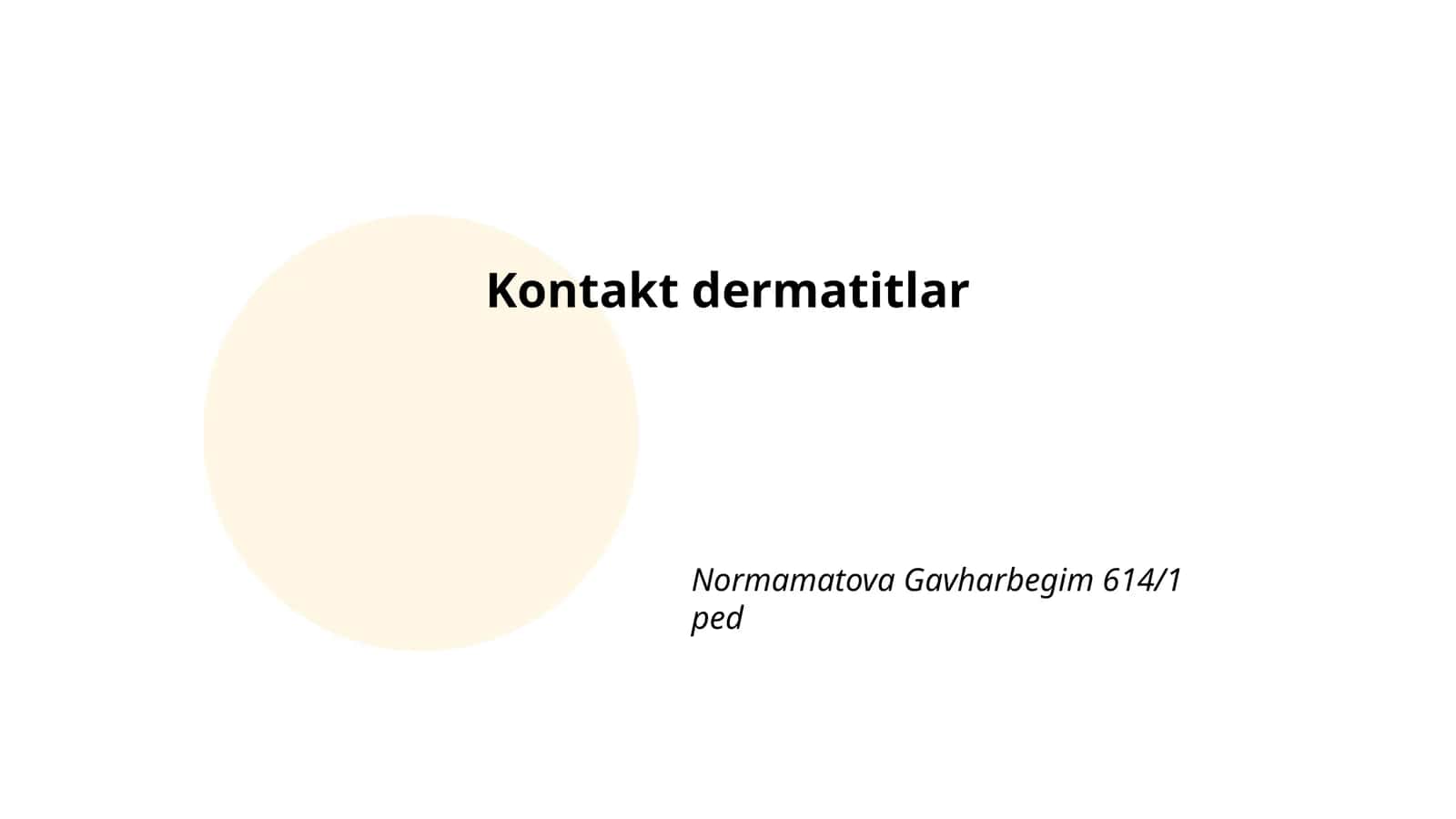 Kontakt dermatit 1