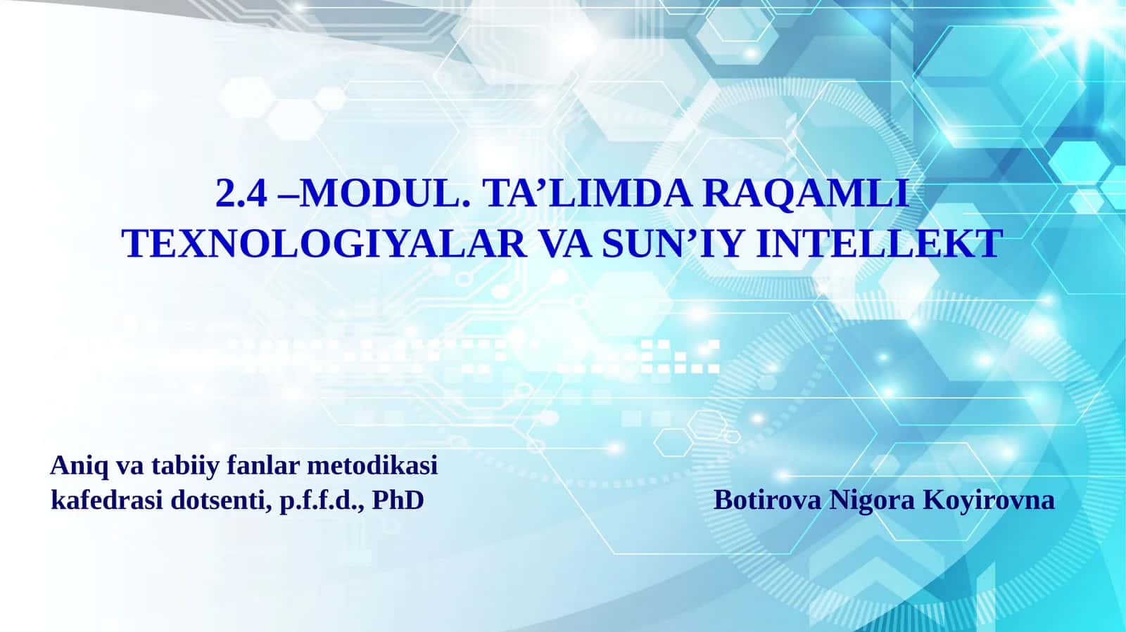 TA’LIMDA RAQAMLITEXNOLOGIYALAR va sun’iy intellekt 1
